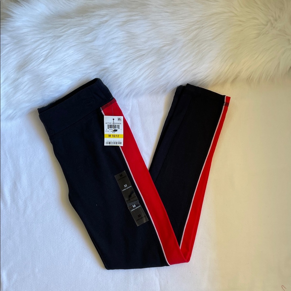 Ideology Girls Tuxedo Stripe Leggings Size Medium (10/12). NWT.